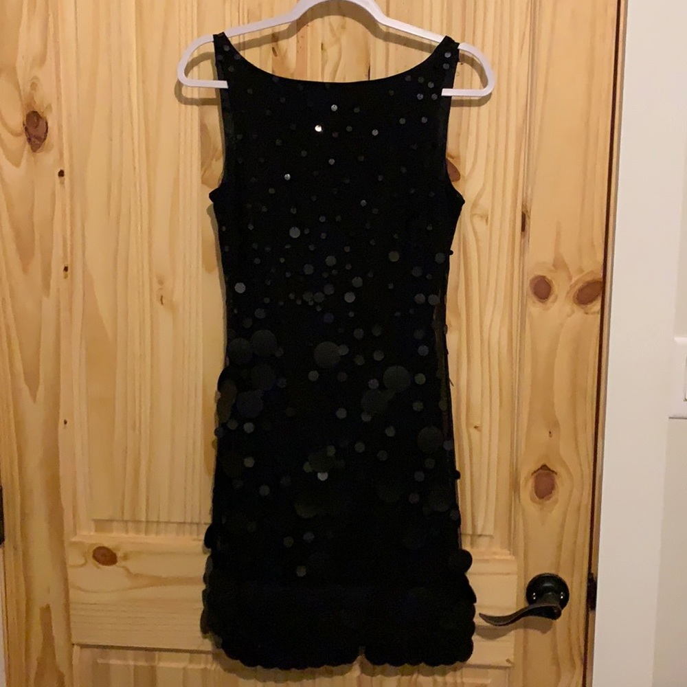 Jessica Simpson black sequin cocktail dress